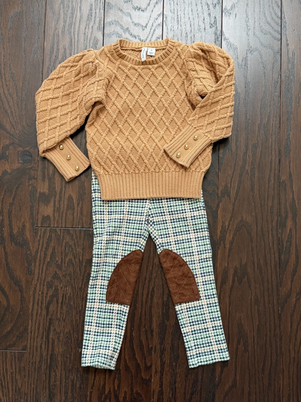 Janie and Jack Puff Sleeve Button Cuff Sweater and Leggings Set